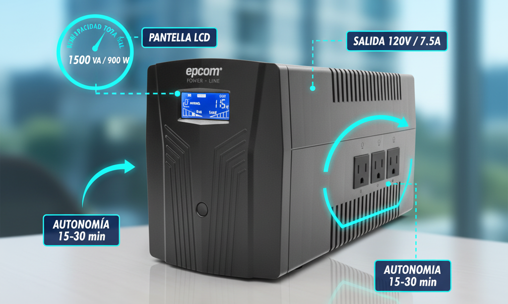 Protección y Seguridad Energética: Todo lo que Necesitas Saber sobre el NO BREAK UPS Tipo Torre CyberPower CP1500AVRLCDA Bsai Seguridad y Controles