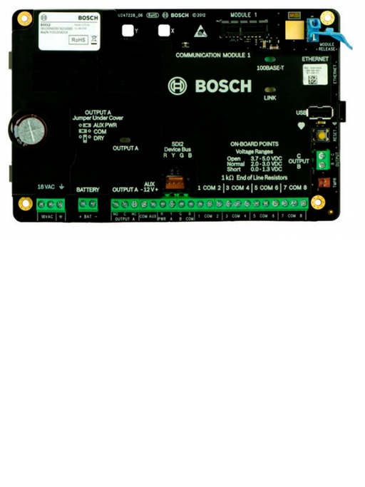 BOSCH I_B4512 - PANEL DE ALARMA / SOPORTA HASTA 28 PUNTOS / PUERTO ETHERNET PARA CONFIGURACION LOCAL O CENTRAL DE MONITOREO-Paneles-BOSCH-RBM019002-Bsai Seguridad & Controles