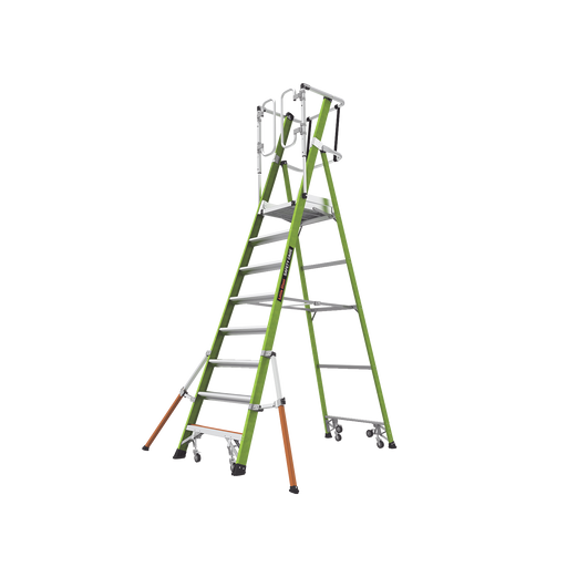 ESCALERA FIJA DE 8' (2.4M) DE FIBRA DE VIDRIO CON JAULA Y PELDAÑOS DE ALUMINIO. (SKU:19708-146).-Herramientas-Little Giant Ladder Systems-CAGE-FIX-8FT-Bsai Seguridad & Controles