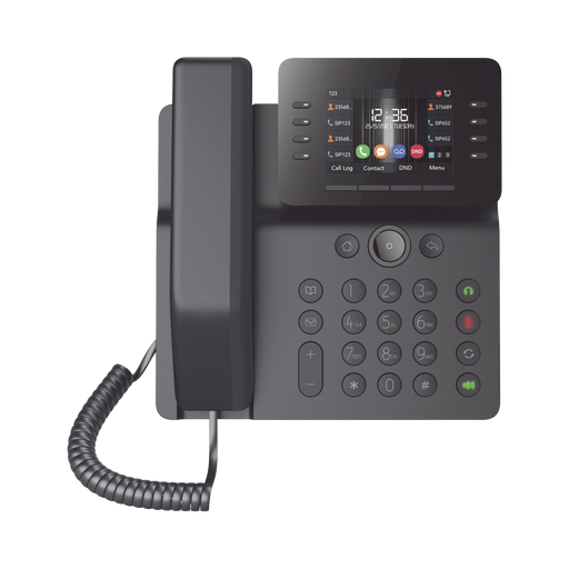 TELÉFONO IP EMPRESARIAL ESENCIAL WIFI / BLUETOOTH, 12 LÍNEAS SIP, PANTALLA A COLOR 3.5", POE, PUERTOS GIGABIT, CONFERENCIA LOCAL DE 6 VÍAS.-VoIP - Telefonía IP - Videoconferencia-FANVIL-V64-Bsai Seguridad & Controles