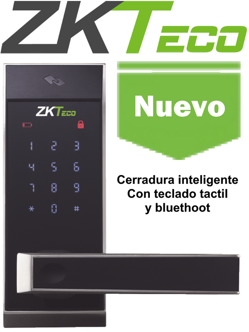 ZKTECO AL10DB - CERRADURA INTELIGENTE CON TECLADO TÁCTIL / 100 TARJETAS MF 13.56 MHZ/ 100 CONTRASEÑAS / IZQUIERDA Y DERECHA/ APP SMARTKEY GENERA CONTRASEÑAS TEMPORALES PARA TUS DEPARTAMENTOS / #NUEVOZK-Inteligente-ZKTECO-ZKT2450007-Bsai Seguridad & Controles