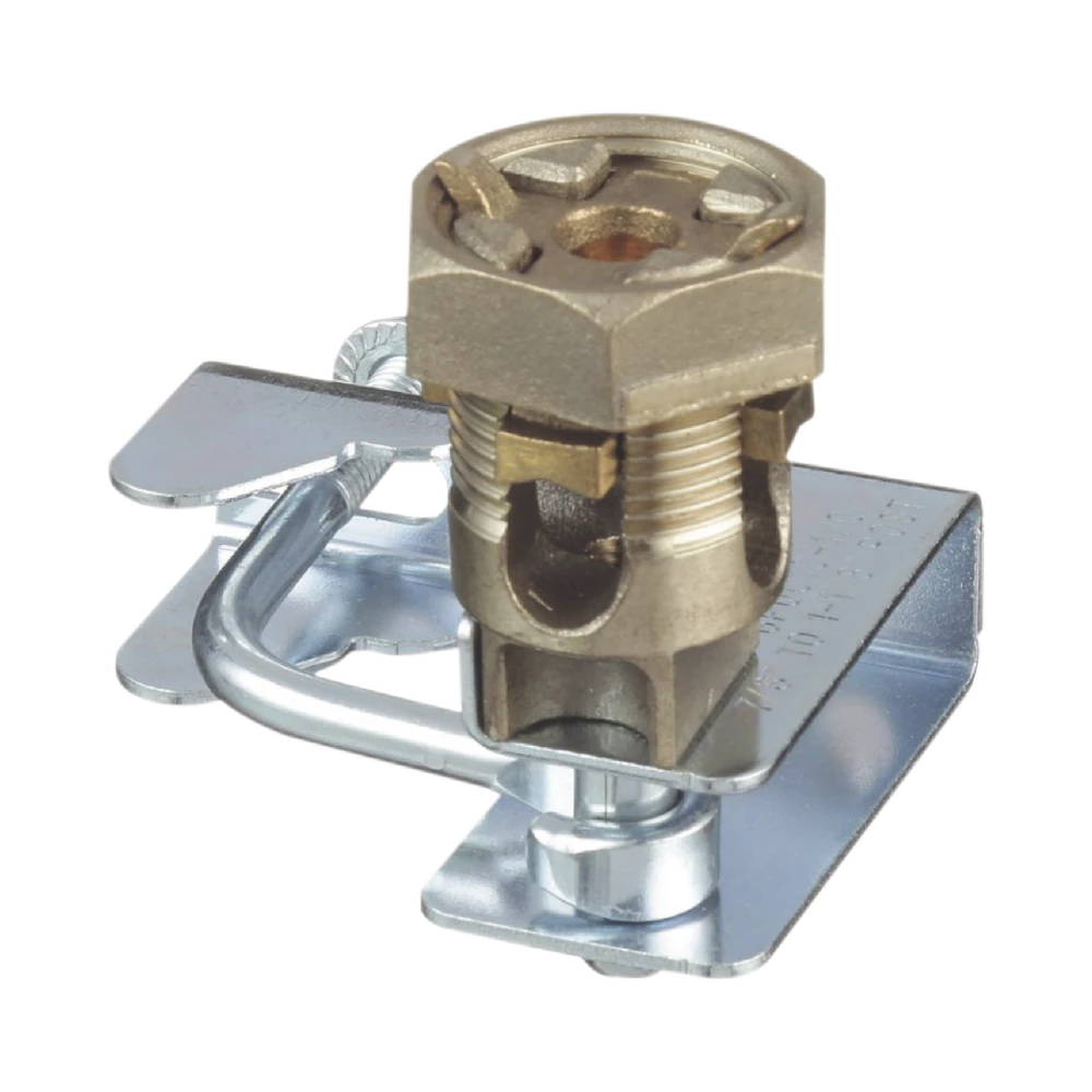 ABRAZADERA PARA TIERRA FÍSICA EN BASE DE PISO FALSO, PARA CABLES DE 6 A 1/0 AWG-Accesorios para Instalacion Tierra Fisica y Pararrayos-PANDUIT-Bsai Seguridad & Controles