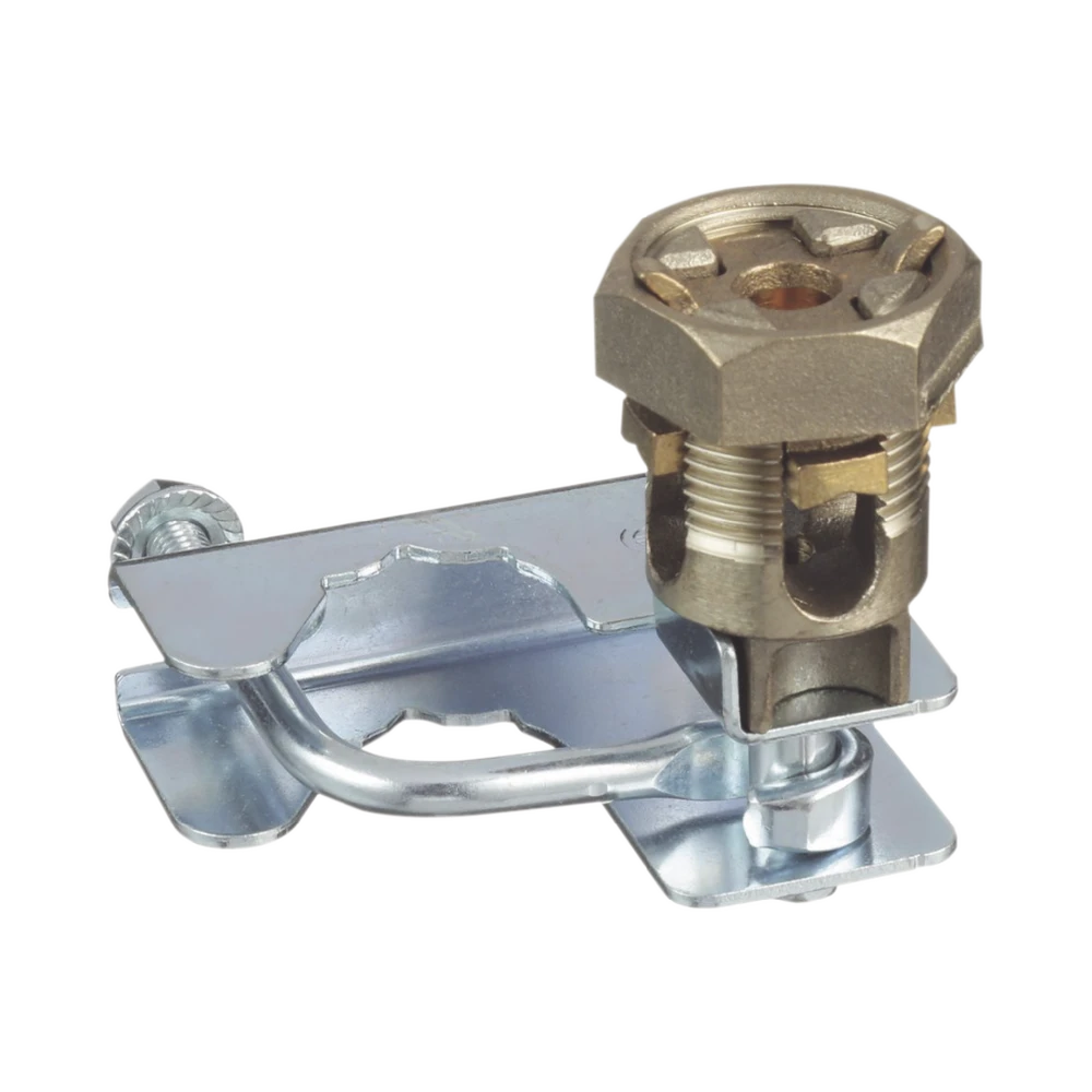 ABRAZADERA PARA TIERRA FÍSICA EN BASE DE PISO FALSO, PARA CABLES DE 6 A 1/0 AWG-Accesorios para Instalacion Tierra Fisica y Pararrayos-PANDUIT-Bsai Seguridad & Controles