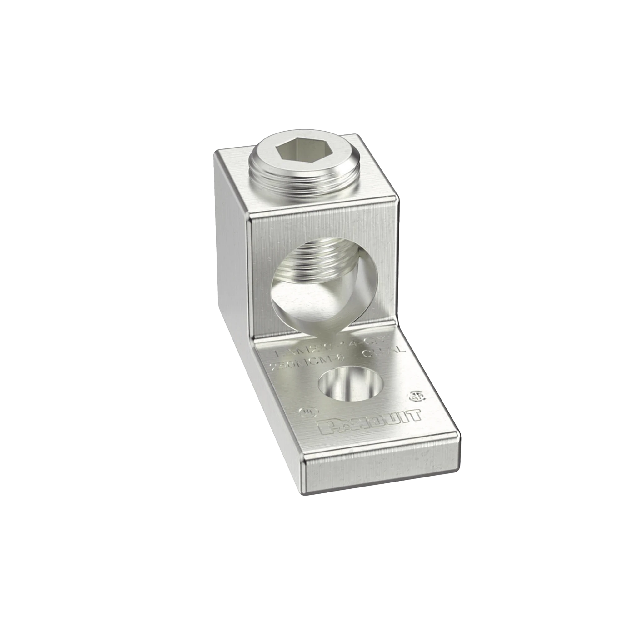 TERMINAL TIPO LENGÜETA RECTA DE ALUMINIO CON AGUJERO 1/4", Y BARRIL PARA CABLE #14 - 2/0 AWG-Racks y Gabinetes-PANDUIT-Bsai Seguridad & Controles