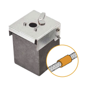 MOLDE DE GRAFITO VERTICAL UNIÓN LINEAL DE CABLE 4/0 AWG (PASANTE) CON CABLE 4/0 AWG (TERMINAL).-Tierra Física y Pararrayos-APLICACIONES TECNOLOGICAS-Bsai Seguridad & Controles