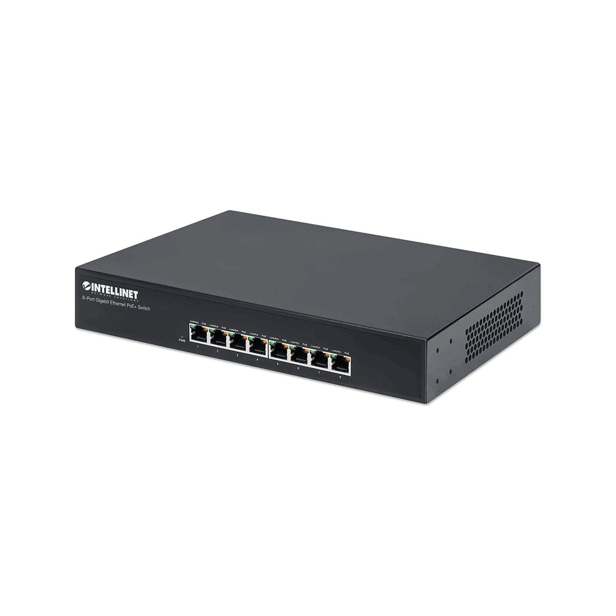 INTELLINET 560641 - SWITCH GIGABIT POE+ DE 8 PUERTOS IEEE 802.3AT/AF POWER OVER ETHERNET (POE+(POE), 140 W, ENDSPAN, PARA ESCRITORIO, PARA MONTAJE EN RACK DE 19" [ITL3720003]