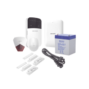KIT PANEL DE ALARMA / 1 PANEL HÍBRIDO / 1 TECLADO 8 ZONAS / 1 PIR / 2 CONTACTOS MAGNÉTICOS / 1 CABLE DE ALIMENTACIÓN / 1 SIRENA/ 1 BATERIA DE 12VCC 4.5AMP-Alarmas-HIKVISION-Bsai Seguridad & Controles