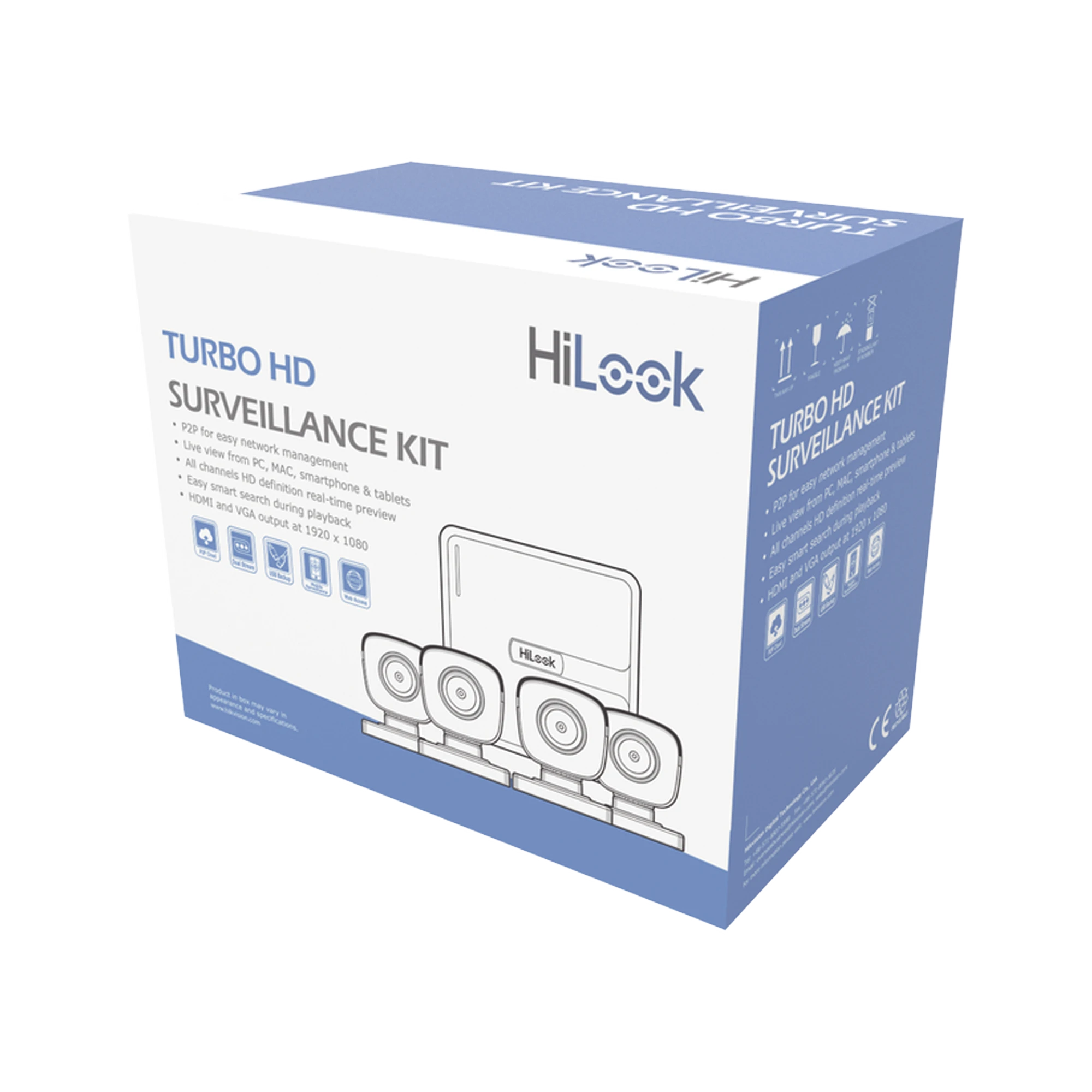 KIT TURBOHD 720P / DVR 4 CANALES / 4 CÁMARAS BALA DE METAL / 4 CABLES 18 MTS / 1 FUENTE DE PODER PROFESIONAL-Kits Sistemas Completos-HILOOK BY HIKVISION-Bsai Seguridad & Controles