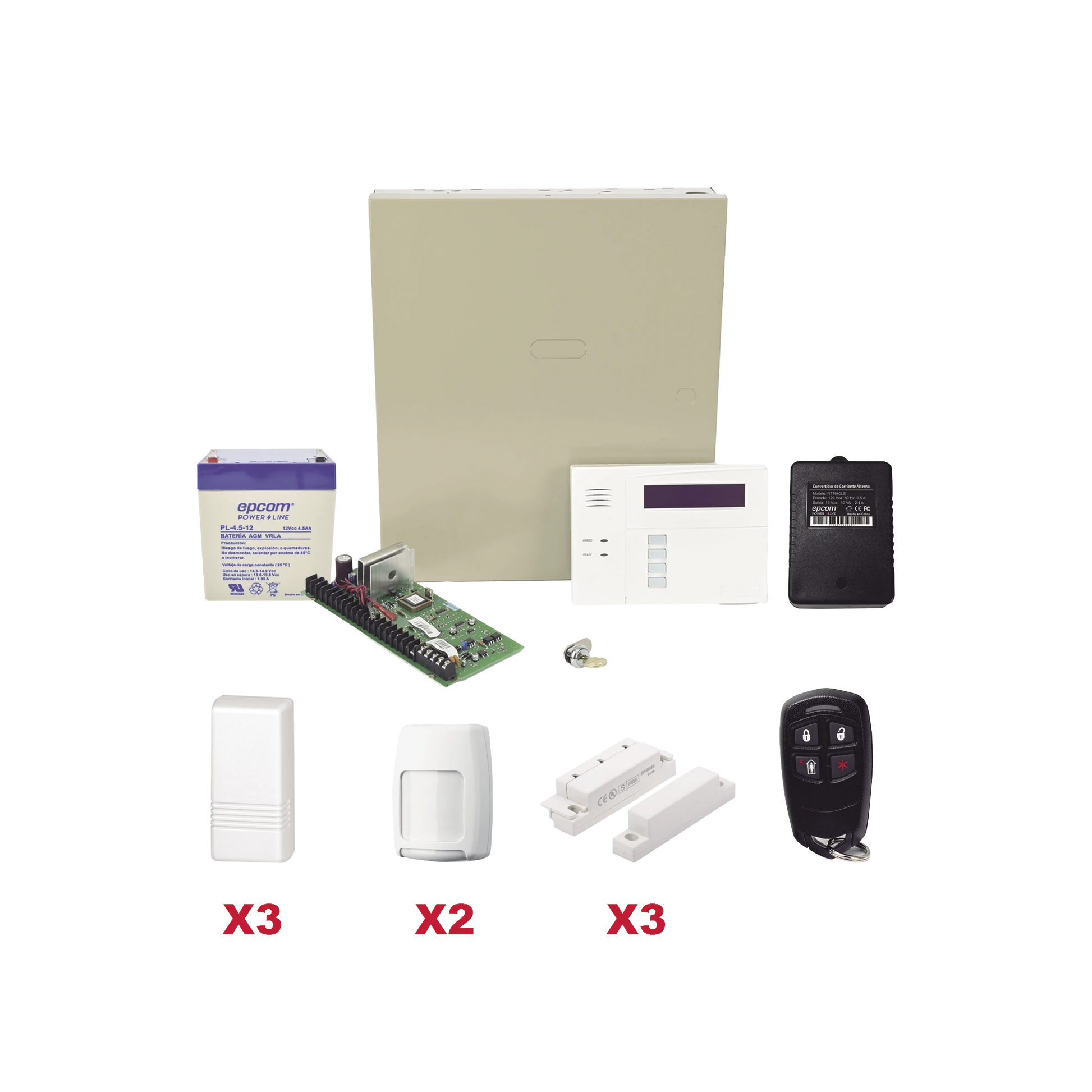 KIT INALÁMBRICO / PANEL VISTA48LA CON TECLADO 6160RF RECEPTOR INALÁMBRICO / 3 CONTACTOS 5816 / 2 PIR 5800PIR / 1 LLAVERO INALAMBRICO BATERIA Y TRANSFORMADOR-Paneles de Alarma-HONEYWELL HOME RESIDEO-Bsai Seguridad & Controles