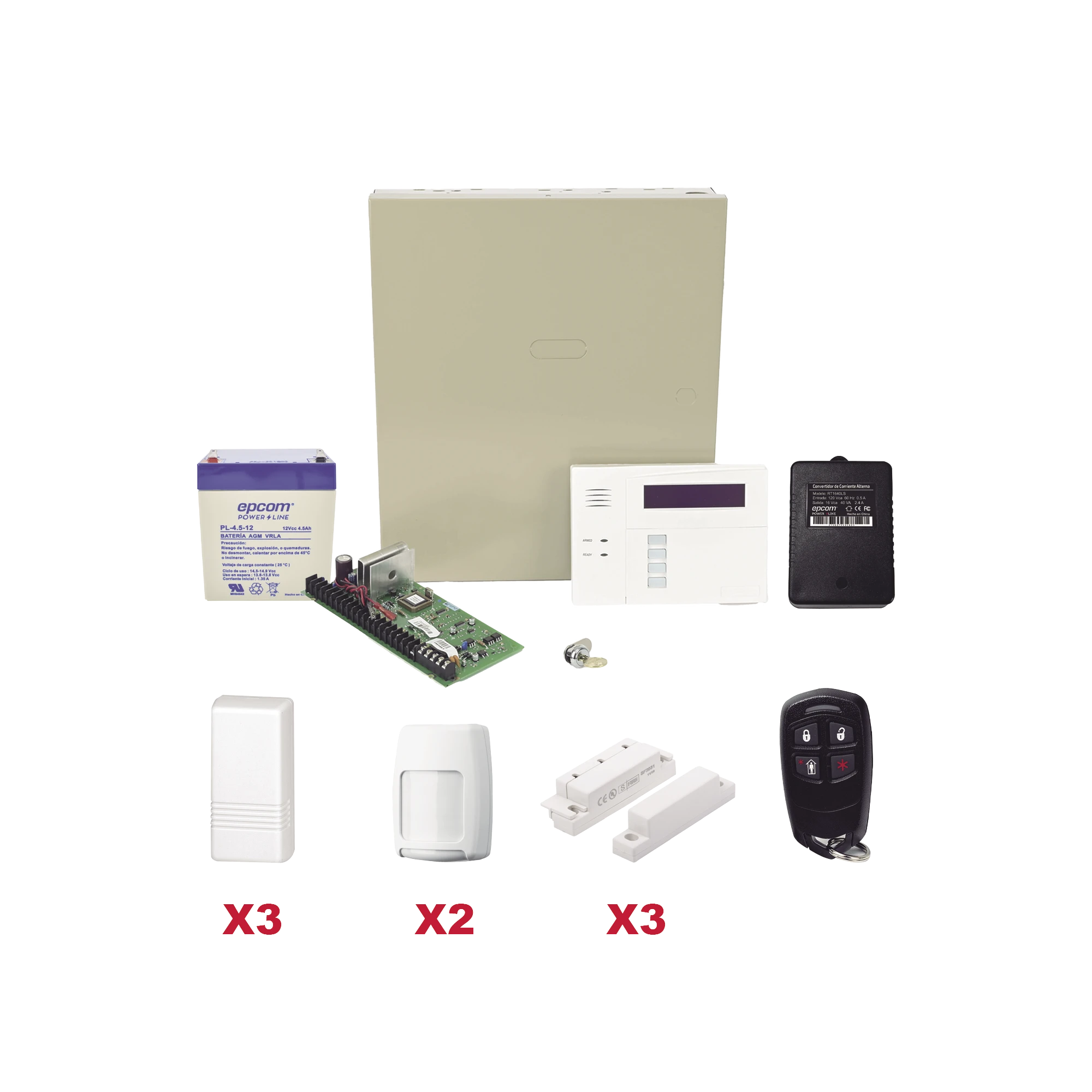 KIT INALÁMBRICO / PANEL VISTA48LA CON TECLADO 6160RF RECEPTOR INALÁMBRICO / 3 CONTACTOS 5816 / 2 PIR 5800PIR / 1 LLAVERO INALAMBRICO BATERIA Y TRANSFORMADOR-Paneles de Alarma-HONEYWELL HOME RESIDEO-Bsai Seguridad & Controles