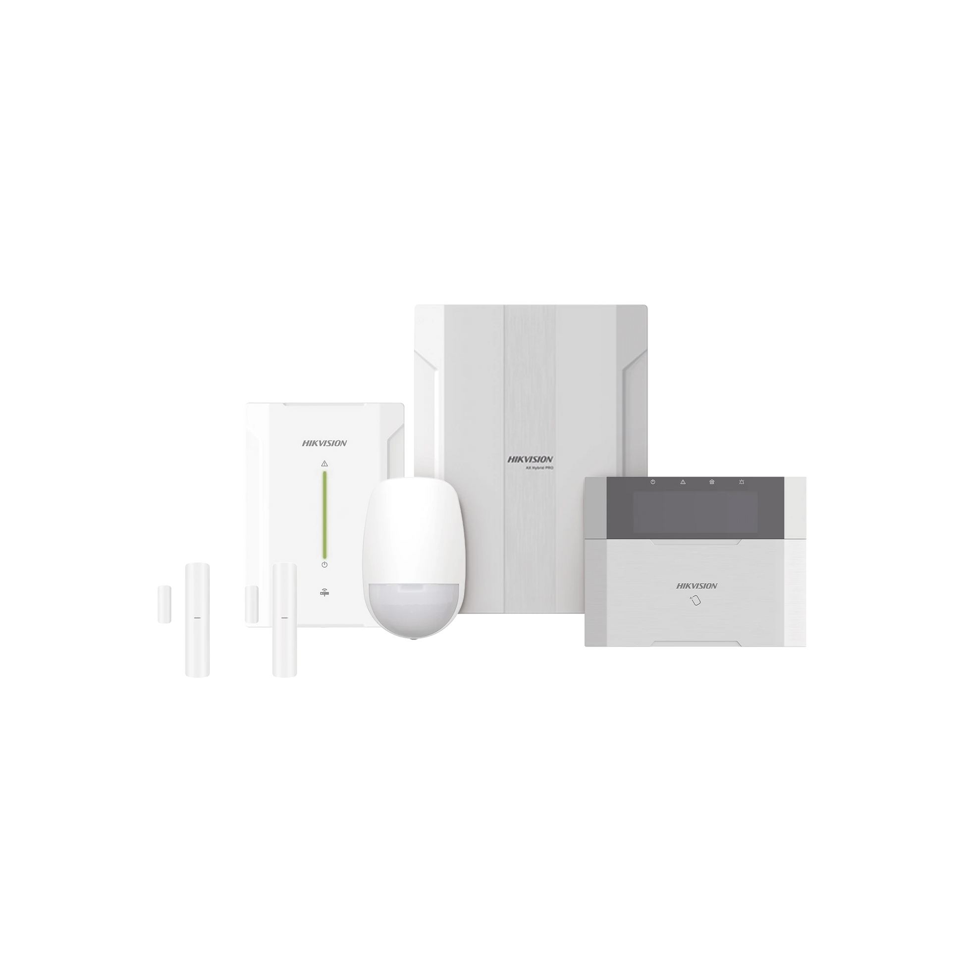 KIT PANEL DE ALARMA HYBRID PRO / 1 PANEL HÍBRIDO / 1 TECLADO LCD / 2 CONTACTOS MAGNÉTICOS INALÁMBRICOS / 1 PIR INALÁMBRICO-Paneles de Alarma y Accesorios Hikvision-HIKVISION-Bsai Seguridad & Controles