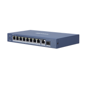 SWITCH POE+ / 8 PUERTOS GIGABIT 802.3 AF/AT (30 W) / 1 PUERTO GIGABIT UPLINK / 1 PUERTOS SFP-Inyectores PoE-HIKVISION-Bsai Seguridad & Controles