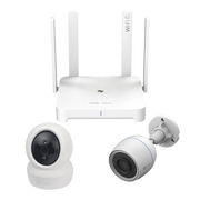 KIT DE CÁMARAS WI-FI CON ROUTER / INCLUYE 1 CÁMARA C6N / 1 CÁMARA CS-C3TN / 1 ROUTER RGEW1800GXPRO-Kits- Sistemas Completos-EZVIZ-Bsai Seguridad & Controles