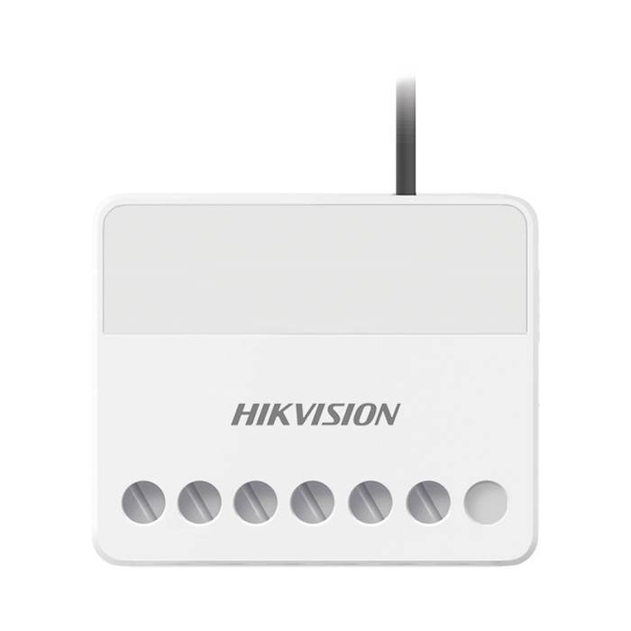 (AX PRO) RELEVADOR INALÁMBRICO / 1 ENTRADA DE ALARMA 24/7 / 1 SALIDA DE RELEVADOR 0 A 36 VCD (MAX. 5 A)-Modulos de Expansion-HIKVISION-DS-PM1-O1L-WB-Bsai Seguridad & Controles