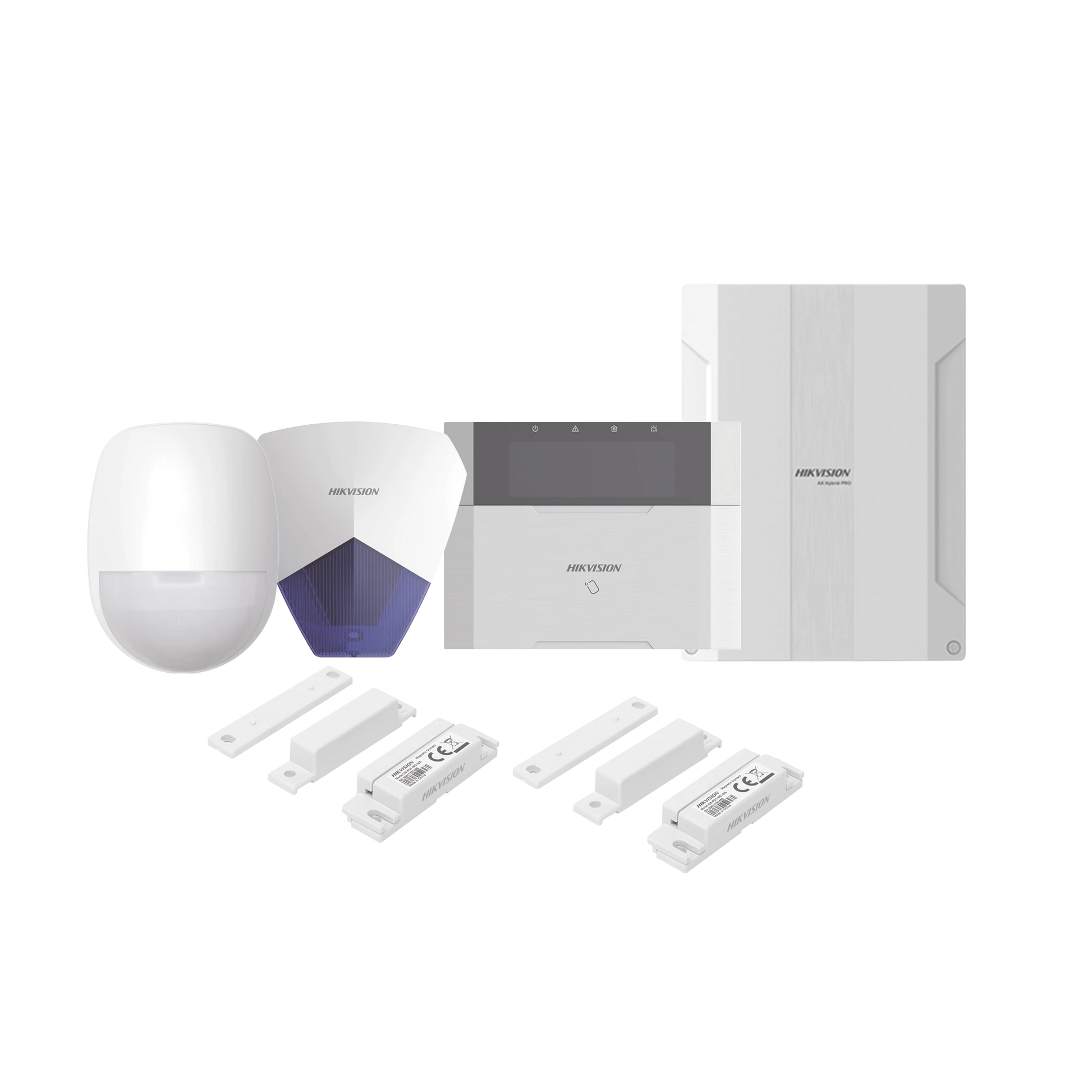 KIT PANEL DE ALARMA AX HYBRID PRO / 1 PANEL HÍBRIDO / 1 TECLADO LCD / 1 PIR / 2 CONTACTOS MAGNÉTICOS / 1 SIRENA AZUL-Paneles de Alarma y Accesorios Hikvision-HIKVISION-Bsai Seguridad & Controles
