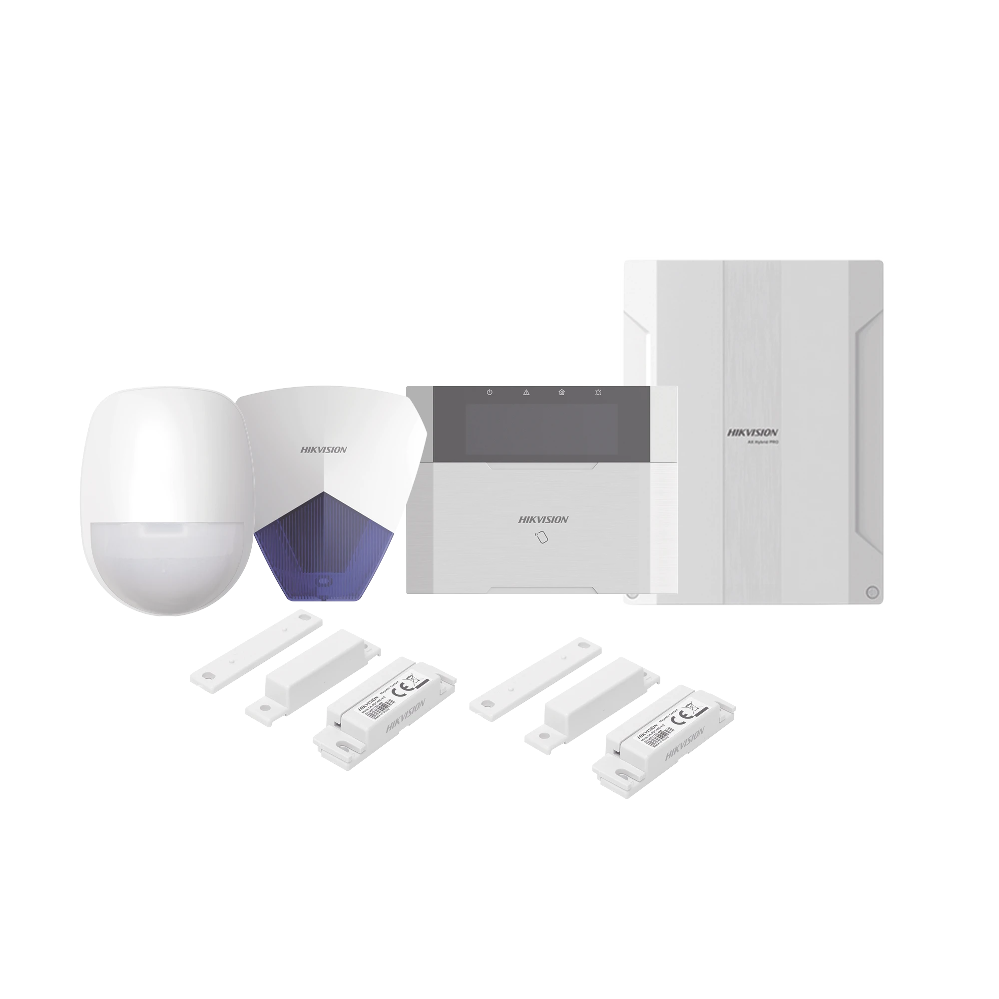 KIT PANEL DE ALARMA AX HYBRID PRO / 1 PANEL HÍBRIDO / 1 TECLADO LCD / 1 PIR / 2 CONTACTOS MAGNÉTICOS / 1 SIRENA AZUL-Paneles de Alarma y Accesorios Hikvision-HIKVISION-Bsai Seguridad & Controles