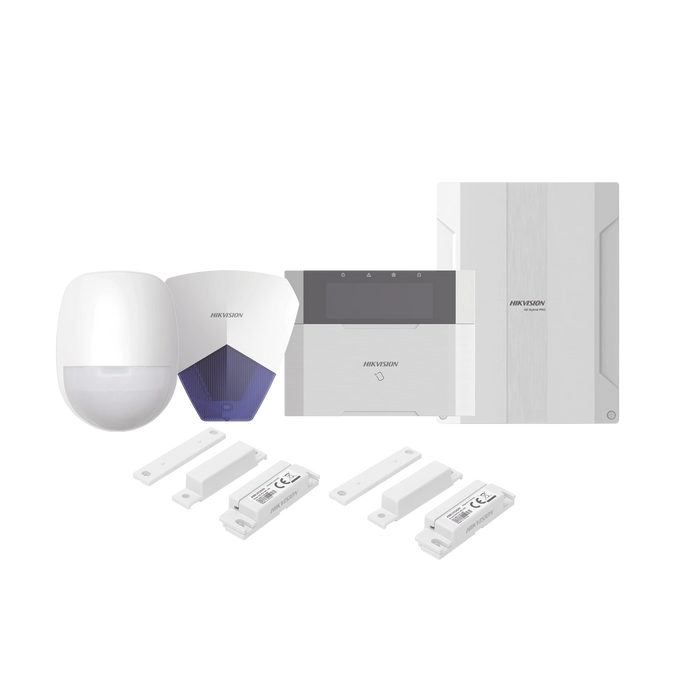 KIT PANEL DE ALARMA AX HYBRID PRO / 1 PANEL HÍBRIDO / 1 TECLADO LCD / 1 PIR / 2 CONTACTOS MAGNÉTICOS / 1 SIRENA AZUL-Paneles de Alarma y Accesorios Hikvision-HIKVISION-DS-PHA64-LP/PACK(B)-Bsai Seguridad & Controles
