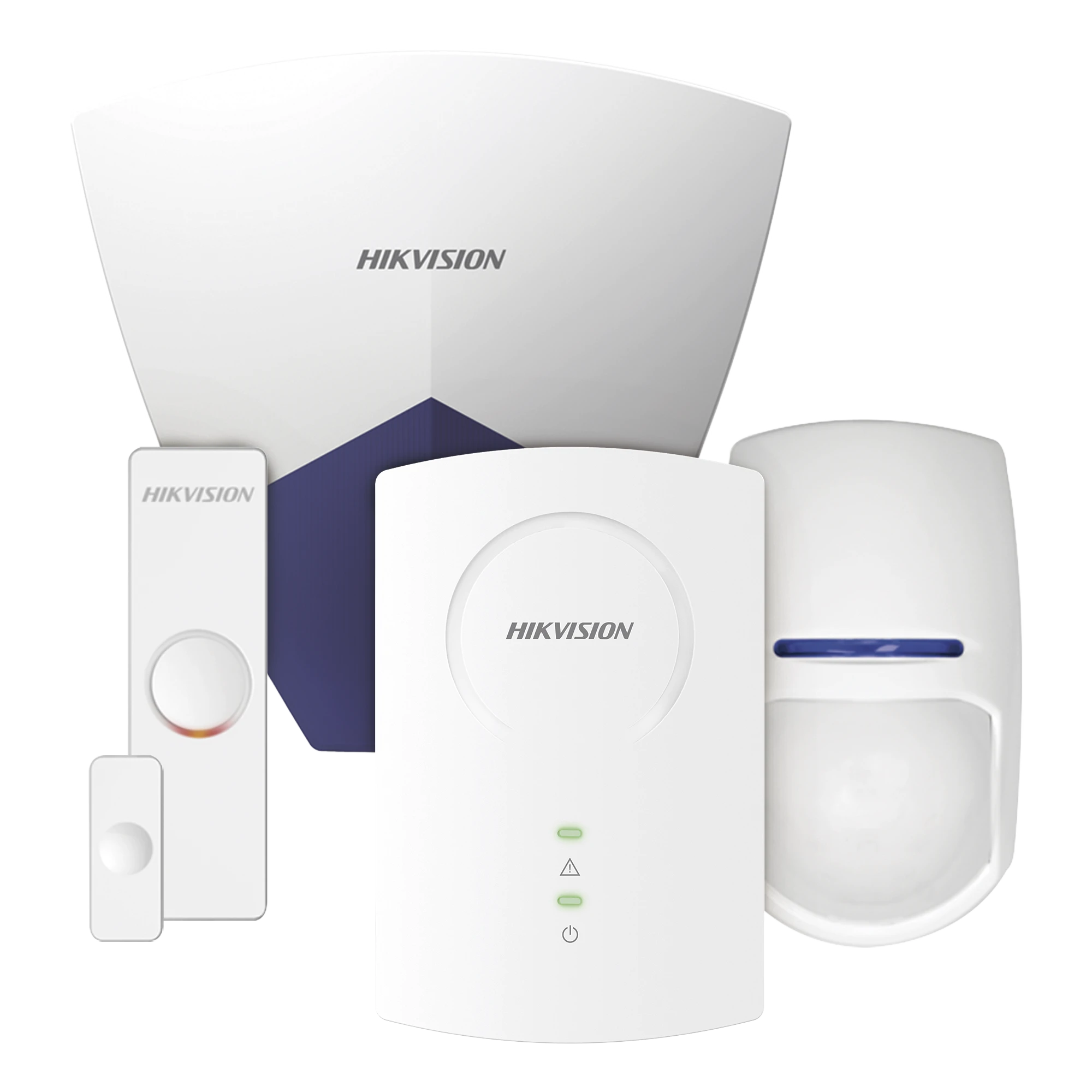 KIT SENSORES INALÁMBRICOS PARA PANEL HÍBRIDO / 1 EXPANSOR DE 8 ZONAS INALÁMBRICAS / 1 CONTACTO MAGNÉTICO / 1 SENSOR PIR PARA INTERIOR / 1 SIRENA PARA EXTERIOR-Alarmas-HIKVISION-Bsai Seguridad & Controles