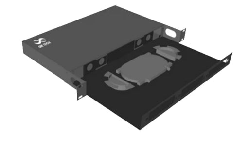 SBE TECH SBE-DFO18D - DISTRIBUIDOR DE FIBRA ÓPTICA CON CHAROLA DESLIZABLE / ACEPTA 3 PLACAS DE ACOPLADORES / 1 UR-Accesorios-SBE TECH-SBT1940012-Bsai Seguridad & Controles