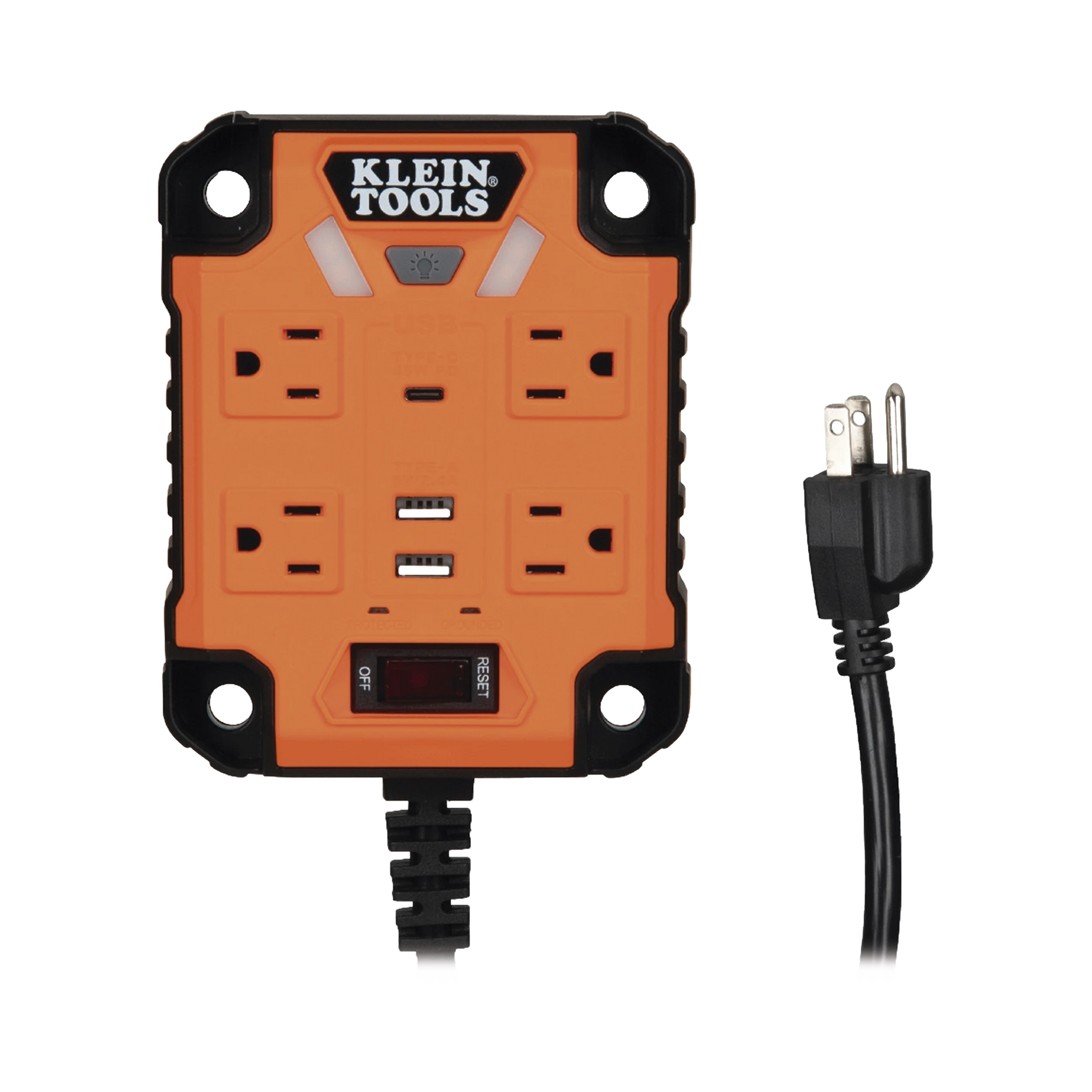 MULTICONTACTO POWERBOX 1, CON 4 SALIDAS 120 VCA, 2 USB-A / 1 USB-C, LUCES LED INTEGRADAS Y SOPORTE MAGNÉTICO-Iluminación-KLEIN TOOLS-Bsai Seguridad & Controles