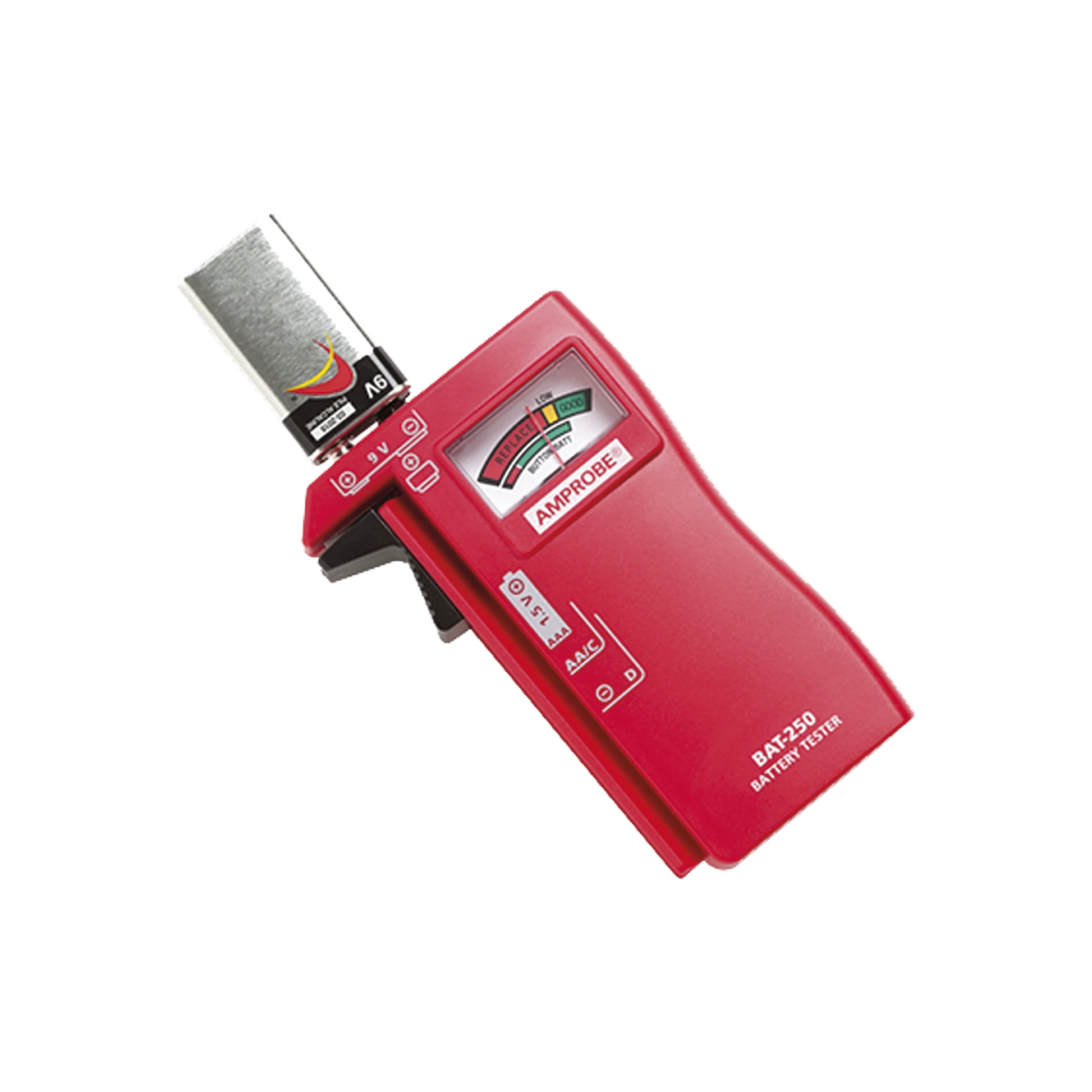 PROBADOR DE BATERÍAS 9 VCC / 1.5 VCC [AA-AAA-C-D]-Baterías y Cargadores-AMPROBE-Bsai Seguridad & Controles