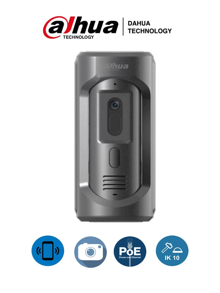DAHUA VTO2101EP - FRENTE DE CALLE IP INDEPENDIENTE 2 MP / P2P / DMSS / ANTIVANDALICO IK10 / IP65 / POE 802.3AF / 10 MONITORES #VDPDAHUA-Videoporteros e Interfonos-DAHUA-Bsai Seguridad & Controles