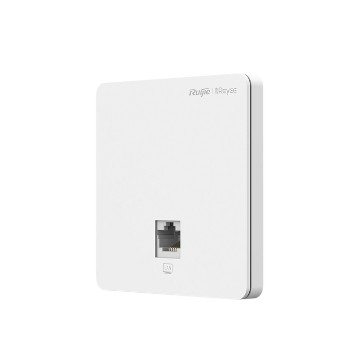 PUNTO DE ACCESO PARA PARED, 802.11AC WAVE 2, MIMO 2X2, 1.2 GBPS, PUERTO ADICIONAL FRONTAL 10/100 IDEAL PARA HABITACIONES-Redes WiFi-RUIJIE-RG-RAP1200F-Bsai Seguridad & Controles