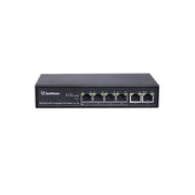 SWITCH GEOVISION GV-APOE0400 POE NO ADMINISTRADO 10/100 MBPS 4 PUERTOS POE IEEE 802.3AT, 32W POR PUERTO 2 PUERTOS FAST ETHERNET-Switches-GEOVISION-Bsai Seguridad & Controles