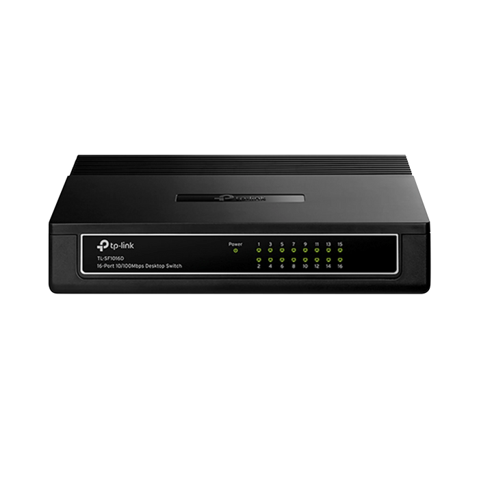 SWITCH NO ADMINISTRABLE DE 16 PUERTOS 10/100 MBPS PARA ESCRITORIO-Switches-TP-LINK-Bsai Seguridad & Controles
