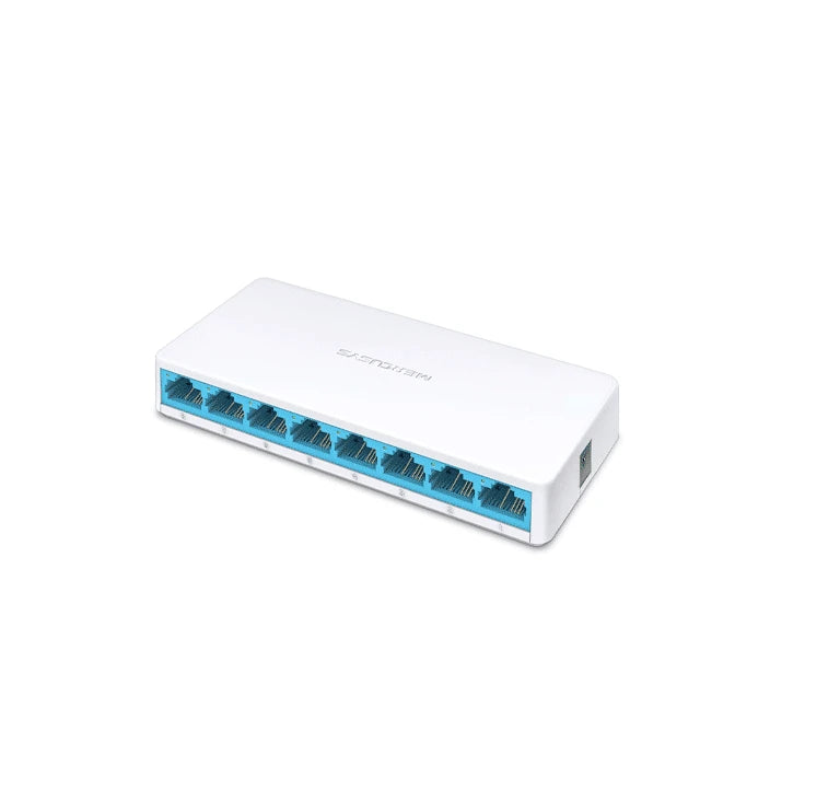 MERCUSYS MS108 - SWITCH NO ADMINISTRABLE , PARA ESCRITORIO , 8 PUERTOS 10/100 MBPS , DISEÑO COMPACTO , PLUG AND PLAY-Switches-MERCUSYS-Bsai Seguridad & Controles