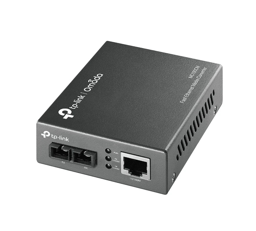 TP-LINK MC100CM - CONVERTIDOR FIBRA ÓPTICA MULTIMODO , 1 PUERTO RJ45 10/100 MBPS , PUERTO FIBRA ÓPTICA SC 100 MBPS , HASTA 2 KM , PLUG AND PLAY.-Convertidor de Medios-TP-LINK-Bsai Seguridad & Controles