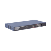 SWITCH ADMINISTRABLE DE 16 PUERTOS POE+ (HASTA 250 M), 10/100 MBPS, 2 PUERTOS SFP, 230 WATTS, CONFIGURACIÓN REMOTA DESDE HIK-PROCONNECT-Inyectores PoE-HIKVISION-Bsai Seguridad & Controles