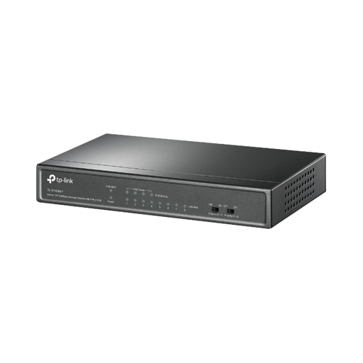 SWITCH POE NO ADMINISTRABLE DE ESCRITORIO 8 PUERTOS 10/100 MBPS, 4 PUERTOS POE, 41 W, MODO EXTENSOR POE HASTA 250 METROS.-Inyectores PoE-TP-LINK-TLSF1008LP-Bsai Seguridad & Controles