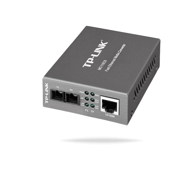 TP-LINK MC110CS - CONVERTIDOR MULTIMEDIA MONO-MODO, 1 PUERTO RJ45 10/100 MBPS, CONECTOR DE FIBRA SC, HASTA 20 KM-Convertidor de Medios-TP-LINK-Bsai Seguridad & Controles