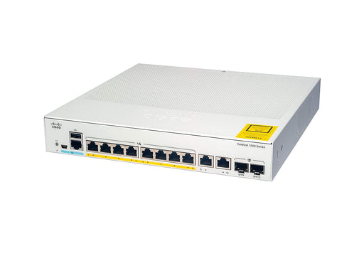 SWITCH CISCO CATALYST 1000 8 PUERTOS 10/100/1000 GIGABIT POE+ PORTS AND 67 W POE BUDGET, 2 X1 G SFP AND RJ 45 COMBO UPLINKS-Switches PoE-CISCO-Bsai Seguridad & Controles