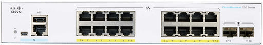 SWITCH CISCO BUSINESS CBS, 16 PUERTOS POE 10/100/1000 GIGABIT, 2 PUERTOS SFP, (ADMINISTRACIÓN BÁSICA)-Switches PoE-CISCO-Bsai Seguridad & Controles