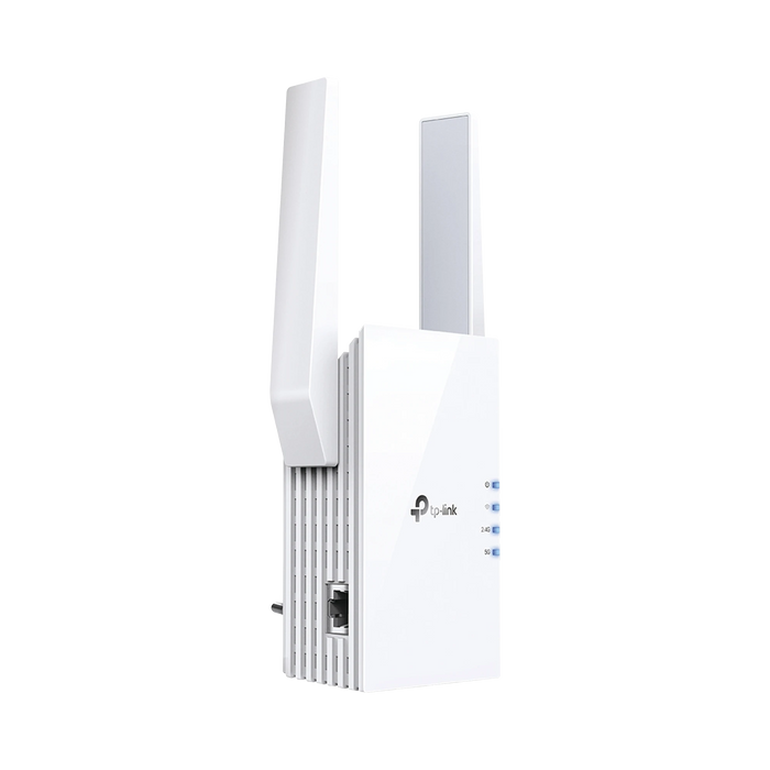 REPETIDOR / EXTENSOR DE COBERTURA WIFI AX 1500 MBPS, DOBLE BANDA 2.4 GHZ Y 5 GHZ, CON 1 PUERTO 10/100/1000 MBPS-Redes WiFi-TP-LINK-RE505X-Bsai Seguridad & Controles