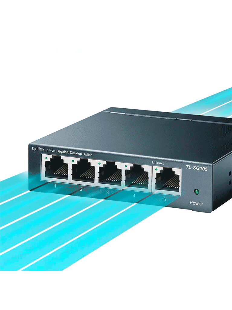 TP-LINK TL-SG105 - SWITCH GIGABIT NO ADMINISTRABLE DE 5 PUERTOS 10/100/1000 MBPS-Switches-TP-LINK-Bsai Seguridad & Controles