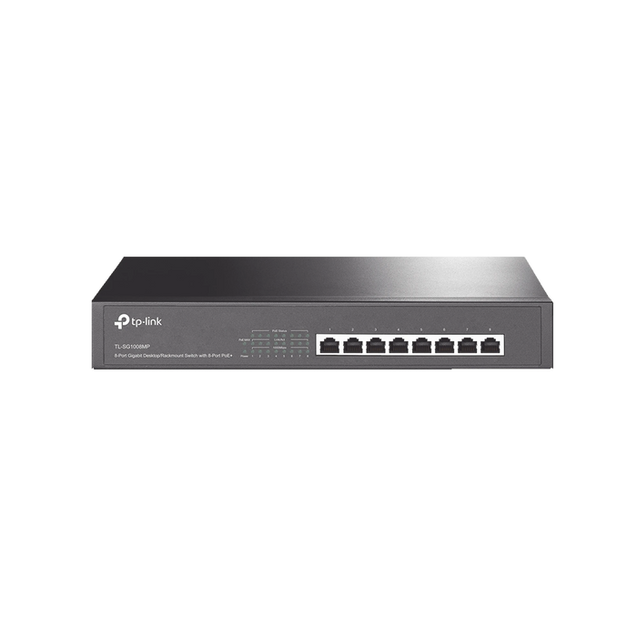 SWITCH GIGABIT POE+ NO ADMINISTRABLE DE 8 PUERTOS 10/100/1000 MBPS Y 8 PUERTOS POE PARA ESCRITORIO-Switches-TP-LINK-TL-SG1008MP-Bsai Seguridad & Controles