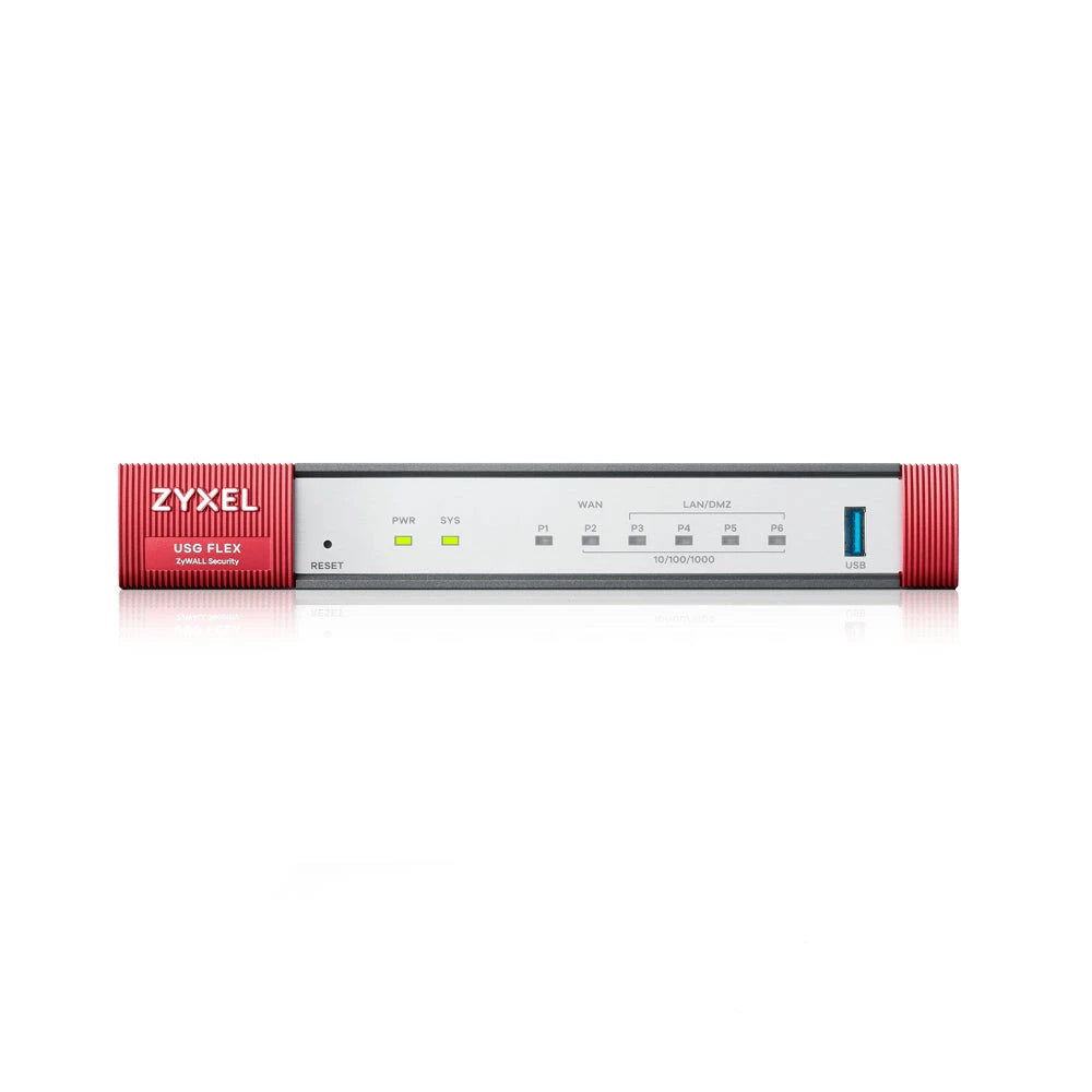 FIREWALL ZYXEL USGFLEX100BUN 4 PUERTOS LAN /DMZ RJ45 10/100/1000 MBPS + 1 PUERTO WAN RJ45 10/100/1000 MBPS + 1 PUERTO SFP 1000 MBPS + 1 PUERTO USB 3.0 + 1 PUERTO RJ45 DE CONSOLA + 1 AÑO DE LICENCIAMIENTO ADMINISTRABLE CON NEBULA-Redes WiFi-ZYXEL-Bsai Seguridad & Controles