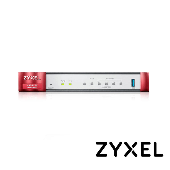 FIREWALL ZYXEL USGFLEX100BUN 4 PUERTOS LAN /DMZ RJ45 10/100/1000 MBPS + 1 PUERTO WAN RJ45 10/100/1000 MBPS + 1 PUERTO SFP 1000 MBPS + 1 PUERTO USB 3.0 + 1 PUERTO RJ45 DE CONSOLA + 1 AÑO DE LICENCIAMIENTO ADMINISTRABLE CON NEBULA-Redes WiFi-ZYXEL-USGFLEX100BUN-Bsai Seguridad & Controles