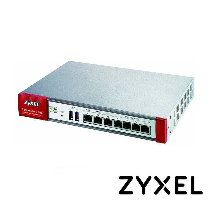 FIREWALL ZYXEL USGFLEX200BUN 4 PUERTOS LAN /DMZ RJ45 10/100/1000 MBPS + 1 PUERTO WAN RJ45 10/100/1000 MBPS + 1 PUERTO SFP 1000 MBPS + 2 PUERTO USB 3.0 + 1 PUERTO DB9 DE CONSOLA + 1 AÑO DE LICENCIAMIENTO ADMINISTRABLE CON NEBULA-Redes WiFi-ZYXEL-USGFLEX200BUN-Bsai Seguridad & Controles