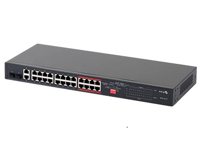 TP-LINK TL-SL1226P - SWITCH POE+ NO ADMINISTRABLE 26 PUERTOS 10/100 MBPS + 2 PUERTOS 10/100/1000 MBPS + 2 PUERTOS SFP, 8 PUERTOS EXTENSOR POE (HASTA 250 M), 250W, DISEÑO PARA VIGILANCIA IP-Switches POE-TP-LINK-Bsai Seguridad & Controles