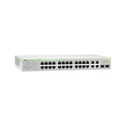 SWITCH WEBSMART DE 24 PUERTOS 10/100 MBPS + 2 PUERTOS 10/100/1000 MBPS + 2 SFP GIGABIT COMBO-Networking-ALLIED TELESIS-Bsai Seguridad & Controles