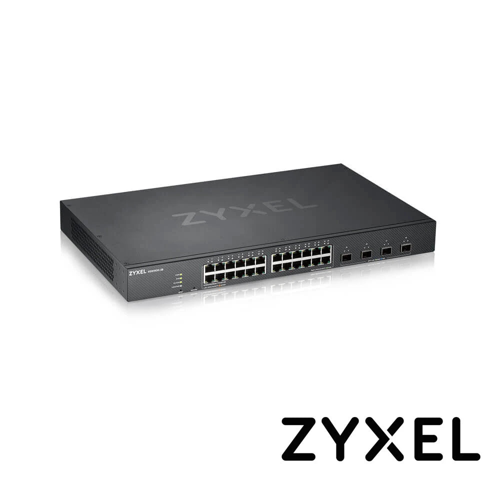 SWITCH ZYXEL XGS1930-28 24 PUERTOS RJ45 100/1000 MBPS + 4 PUERTOS SFP 10GIGABIT ADMINISTRABLE-L2 COMPATIBLE CON NEBULA Y STANDALONE-Switches-ZYXEL-Bsai Seguridad & Controles
