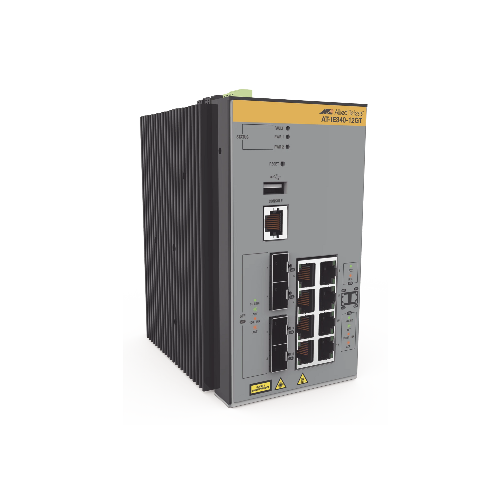 SWITCH INDUSTRIAL ADMINISTRABLE CAPA 3 DE 8 X 10/100/1000 MBPS + 4 PUERTOS SFP-Networking-ALLIED TELESIS-Bsai Seguridad & Controles