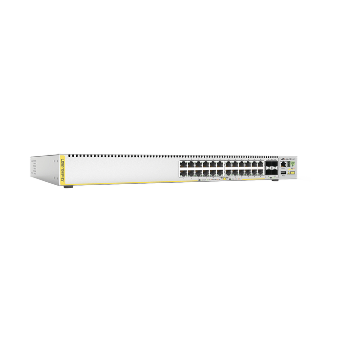 SWITCH CAPA 3, 24 PUERTOS 10/100/1000 MBPS + 4 PUERTOS SFP+ 10 G, FUENTE DE ALIMENTACIÓN SIMPLE-Networking-ALLIED TELESIS-AT-X510L-28GT-10-Bsai Seguridad & Controles