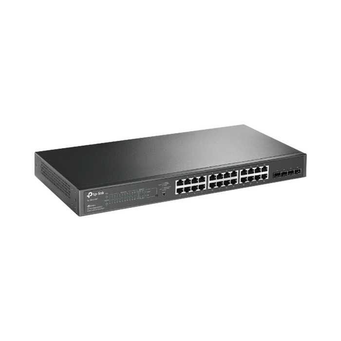 SWITCH POE JETSTREAM SDN ADMINISTRABLE 24 PUERTOS 10/100/1000 MBPS + 4 PUERTOS SFP, 24 PUERTOS POE, 250W, ADMINISTRACIÓN CENTRALIZADA OMADA SDN-Inyectores PoE-TP-LINK-TL-SG2428P-Bsai Seguridad & Controles