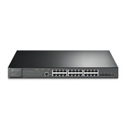SWITCH POE+ JETSTREAM SDN ADMINISTRABLE 24 PUERTOS 10/100/1000 MBPS + 4 PUERTOS SFP+, 24 PUERTOS POE+, 384W, ADMINISTRACIÓN CENTRALIZADA OMADA SDN-Inyectores PoE-TP-LINK-Bsai Seguridad & Controles