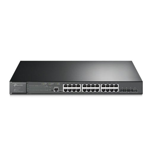 SWITCH POE+ JETSTREAM SDN ADMINISTRABLE 24 PUERTOS 10/100/1000 MBPS + 4 PUERTOS SFP+, 24 PUERTOS POE+, 384W, ADMINISTRACIÓN CENTRALIZADA OMADA SDN-Inyectores PoE-TP-LINK-TL-SG3428XMP-Bsai Seguridad & Controles